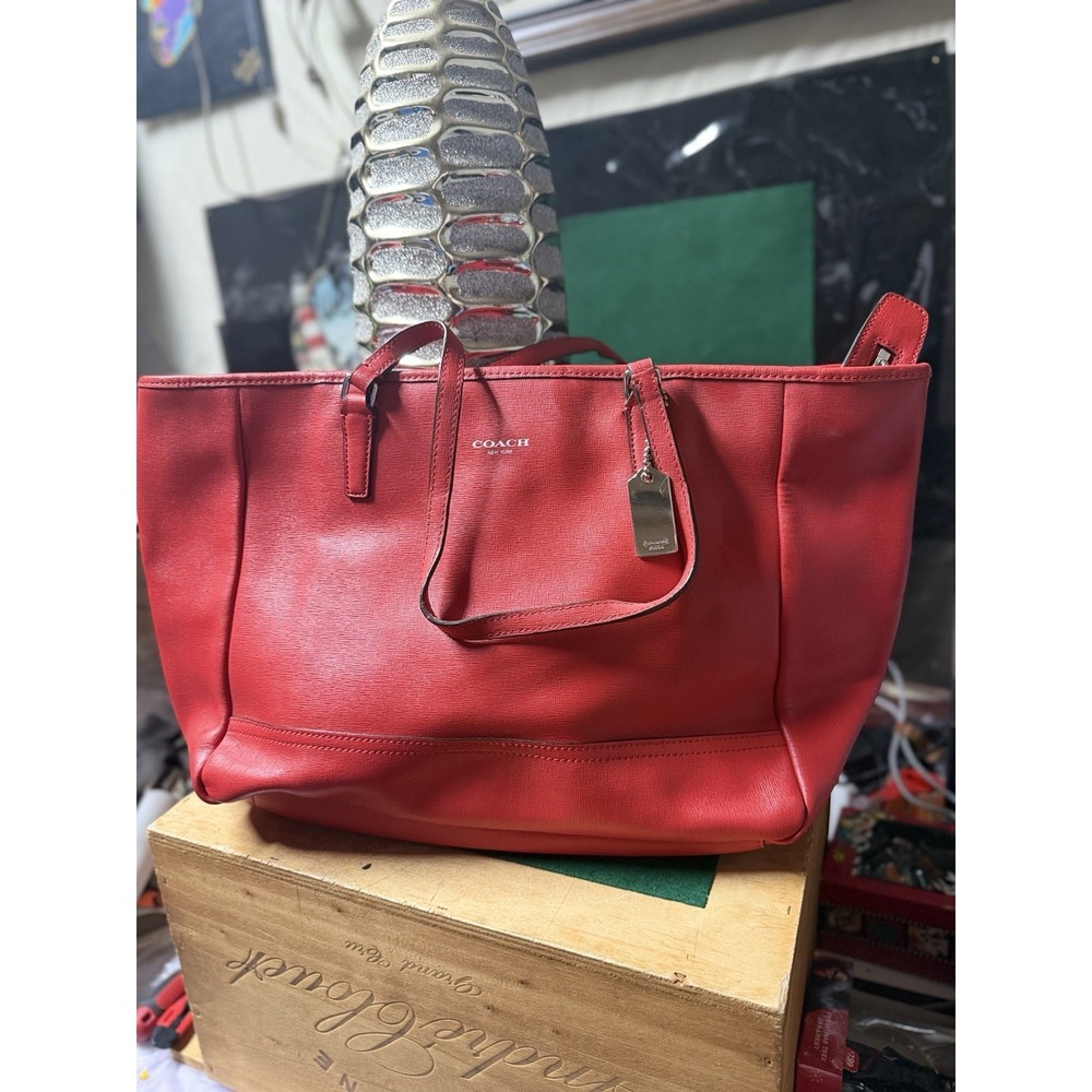 Coach Zip Top Tote Women's Handbag - Gold/1941 Red